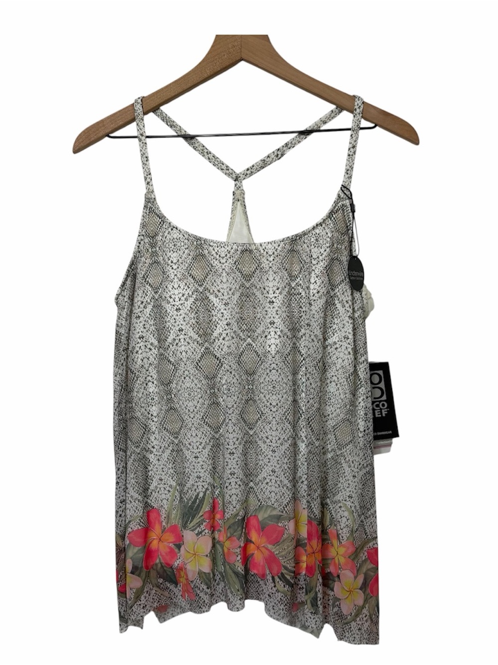 Coco Reef 38C Floral Tankini Top NWT Underwire Swimwear